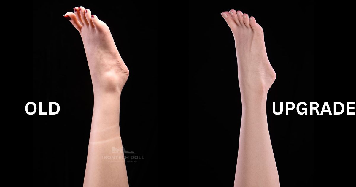 Vergleich der Fußgelenke: Altes Modell vs. neues Seamless Irontech Upgrade